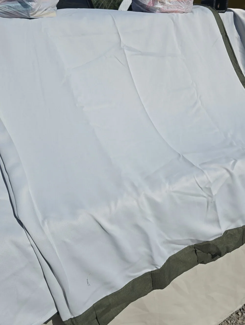 Quince 96x108 European Linen Room Darkening Curtain Panel Hunter Green 96